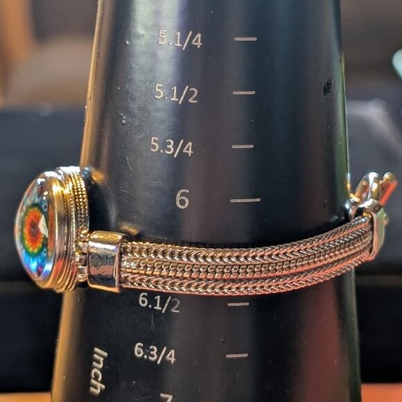 Ginger Snaps Silver Tone Chain Toggle Clasp Bracelet W/ Four Snaps - Picture 8 of 8